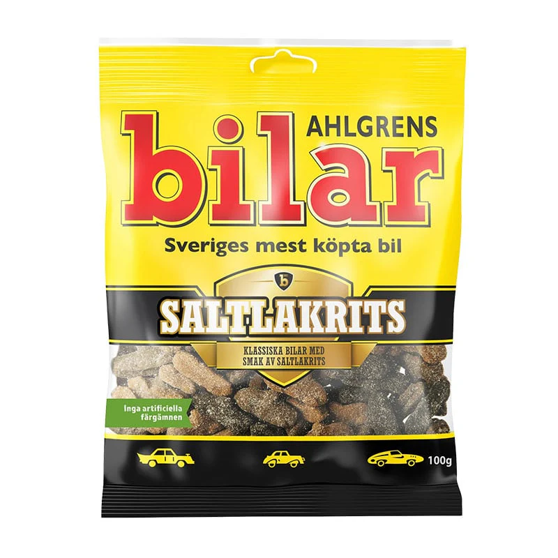 Ahlgrens Bilar Saltlakrits (gesalzene Lakritze) 100g