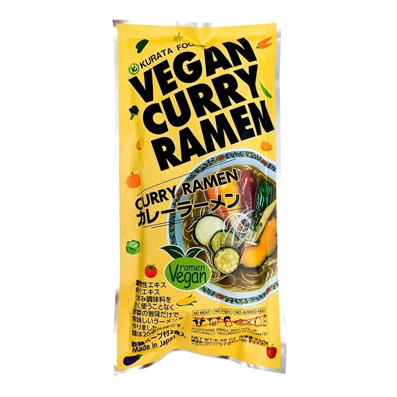 Deluxe Vegane Ramen mit Brühe (Curry) 2 Portionen