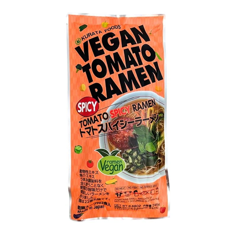 Deluxe Vegane Ramen mit Brühe (Scharfe Tomate) 2 Portionen