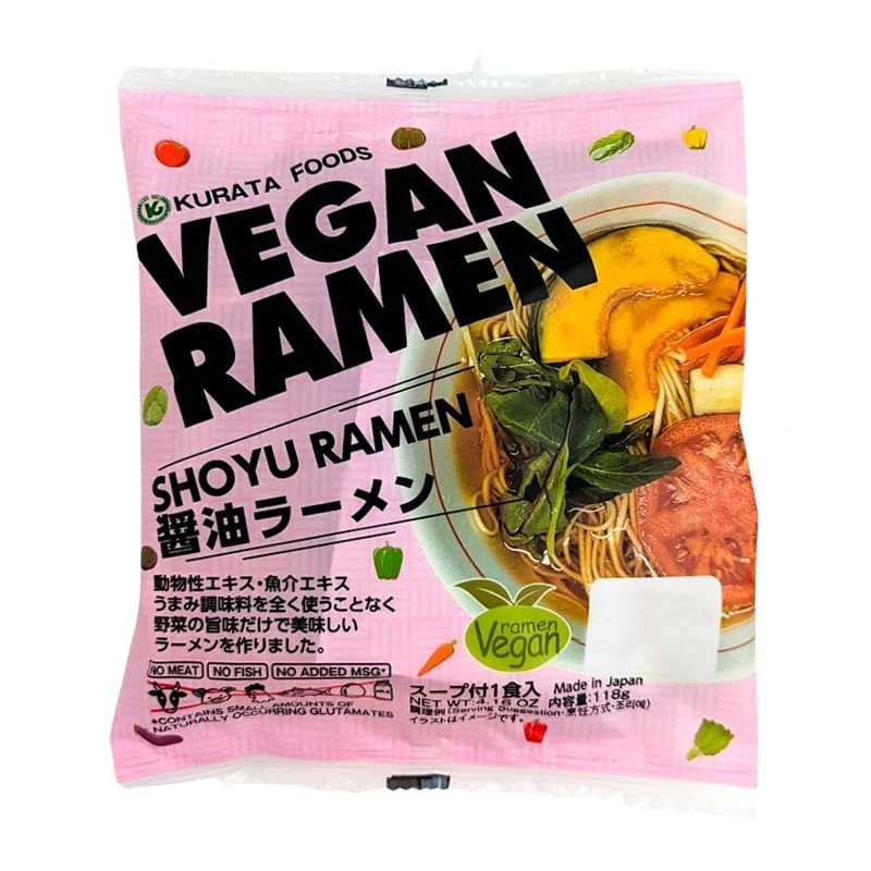Deluxe Vegane Ramen mit Brühe (Shoyu Soja) 1 Portion