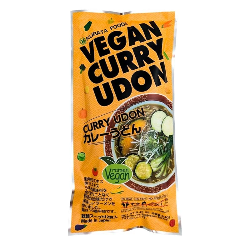 Deluxe Vegane Udon mit Brühe (Curry) 2 Portionen