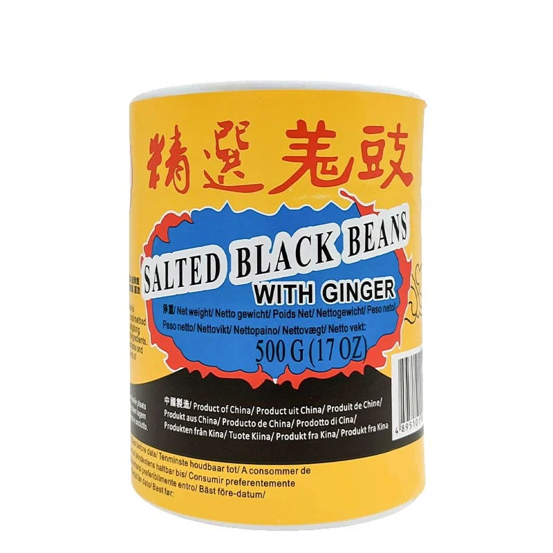 Fermentierte Schwarze Bohnen mit Ingwer (Douchi) 500g