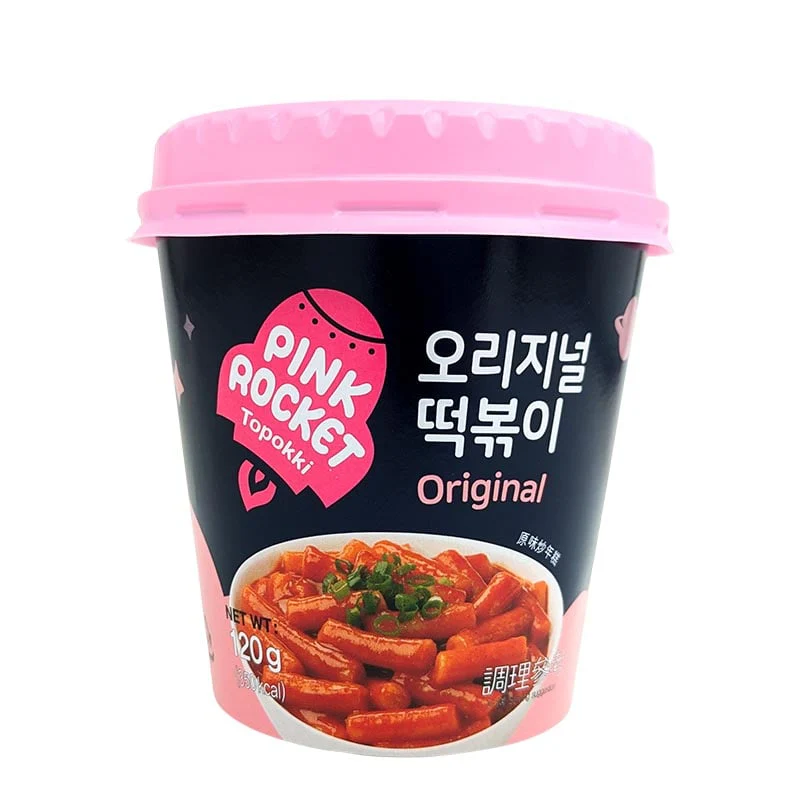 Instant Tteokbokki Original Becher Pink Rocket 120g