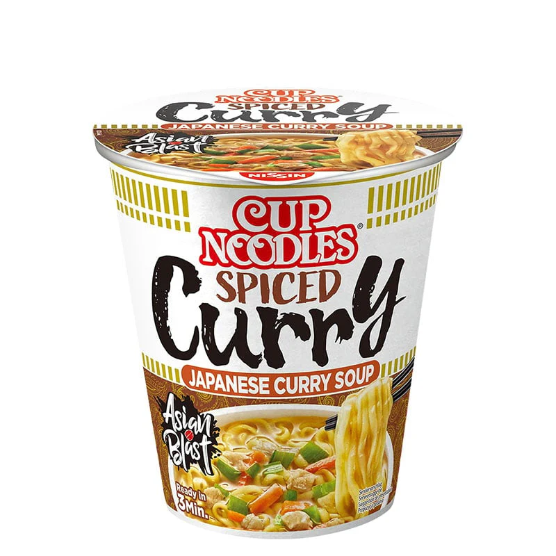 Nissin Nudel-Tasse Scharfes Curry
