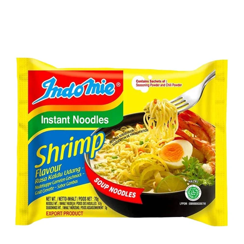 Nudelsuppe mit Garnelen Indomie