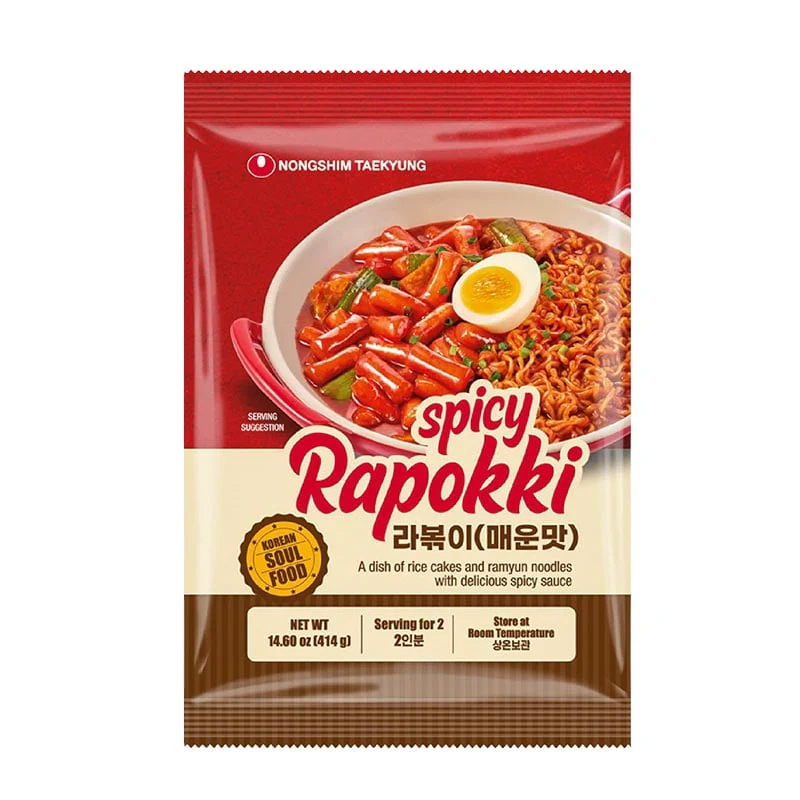 Rabokki Spicy Gochujang Rice Cakes & Nudeln Nongshim 2 Portionen
