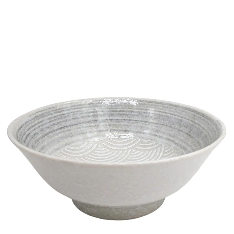 Ramen Schale Japanische Wellen Grau & Blau 21,3 cm
