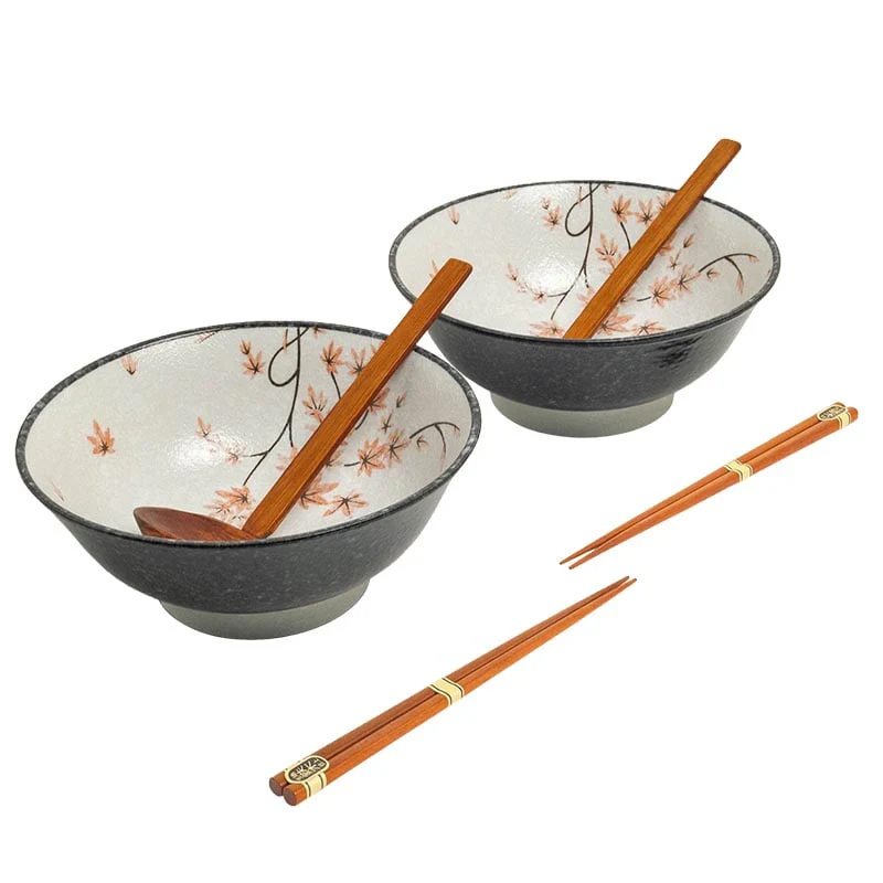 Ramen-Set Essstäbchen & Löffel Japanischer Ahorn
