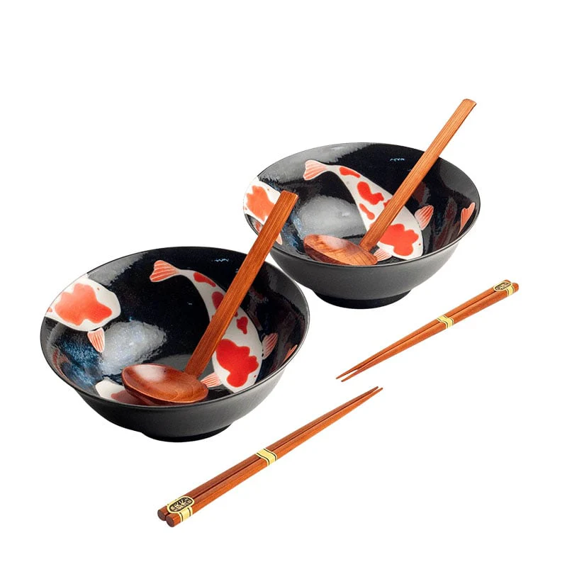 Ramen-Set Stäbchen & Löffel Koi