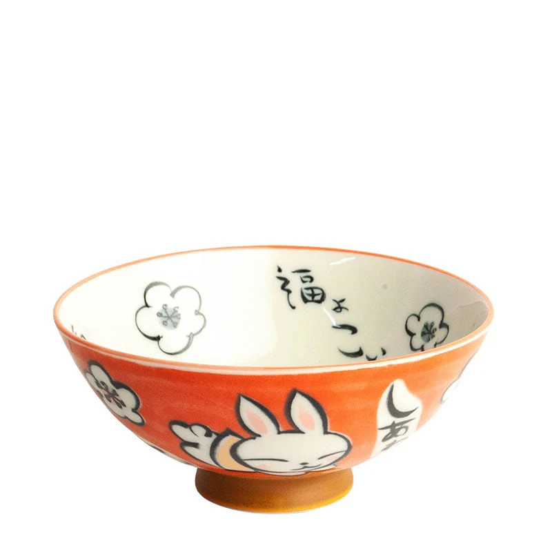 Reisschale Orange Kaninchen 14 cm