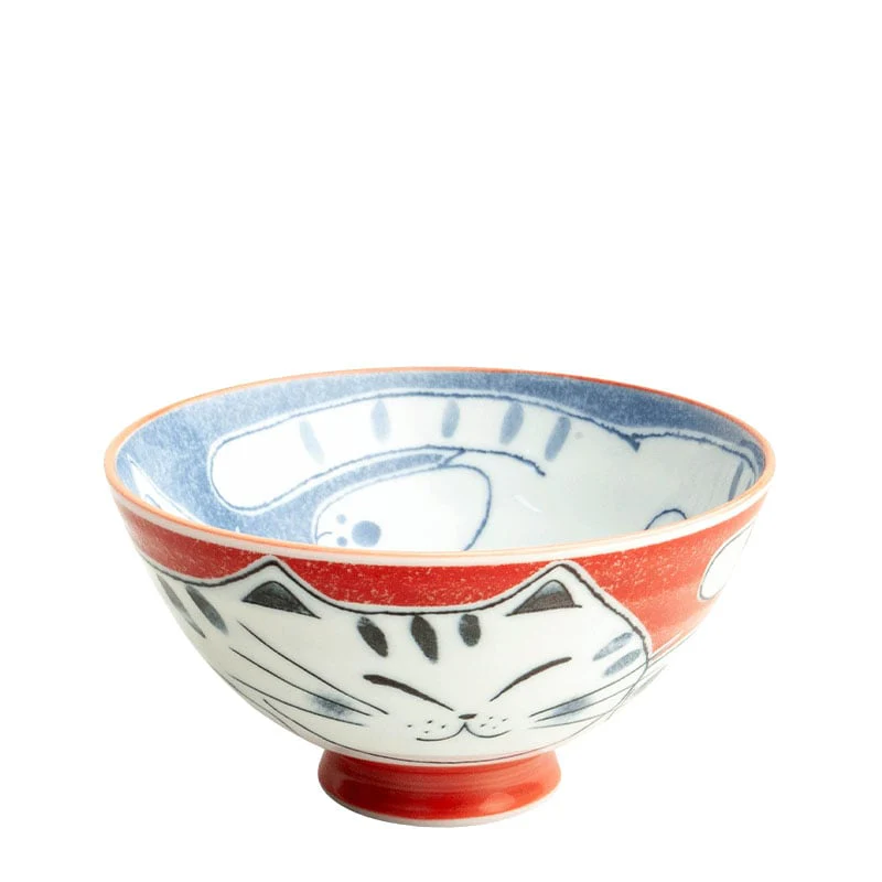Reisschale Schlafende Katze 14 cm