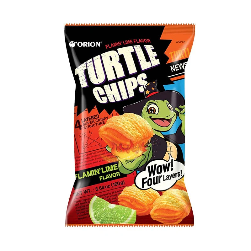 Turtle Chips Flamin' Lime Orion Großpackung 160g